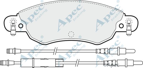 APEC BRAKING Piduriklotsi komplekt,ketaspidur PAD1281
